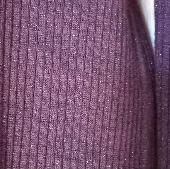 Metallic Burgundy Sweater Duster - Picture 3 of 6